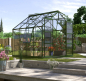 Preview: SPARSET Vitavia Gewächshaus Jupiter 6700 ESG Glas 257x258 smaragd + Fundamentsrahmen