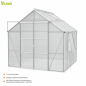 Preview: AKTION Vitavia Gewächshaus Jupiter 6700 6mm HKP 257x258 6,7m² Alu eloxiert + 2 Dachlüfter gratis