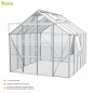 Preview: Vitavia Gewächshaus Jupiter 8300 BxTxH 257x321x248cm ESG Glas 8,3m² Alu eloxiert