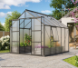 Preview: AKTION Vitavia Gewächshaus Jupiter 8300 257x32 HKP 6mm Alu schwarz + 2 Dachlüfter gratis