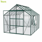 Preview: Vitavia Gewächshaus Jupiter 9900 BxTxH 257x383x248cm ESG Glas 9,9m² Alu smaragd