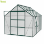 Preview: Vitavia Gewächshaus Jupiter 9900 BxTxH 257x383x248cm 4mm HKP 9,9m² Alu smaragd