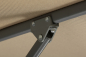 Preview: Schneider Alu/Stahl Kurbelschirm Korsika 270x270cm Stock 48mm Weboptik Natur