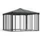Preview: Palram-Canopia geschlossener Aluminium Pavillon LEDRO 3600 3,6x3,6m 12x12 Polycarbonat/Acryl