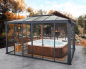 Preview: Palram-Canopia geschlossener Aluminium Pavillon LEDRO 4300 3x4.3m 10x14 Polycarbonat/Acryl