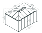 Preview: Palram-Canopia geschlossener Aluminium Pavillon LEDRO 4300 3x4.3m 10x14 Polycarbonat/Acryl
