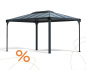 Preview: Palram-Canopia Alu Pavillon Martinique 4300 430x295cm 6mm Polycarbonat grau