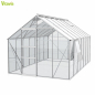 Preview: Vitavia Gewächshaus Meridian 1 11500 BxTxH 257x445x232cm ESG Glas Alu eloxiert