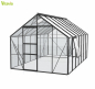 Preview: Vitavia Gewächshaus Meridian 1 11500 BxTxH 257x445x232cm ESG Glas 11,5m² schwarz