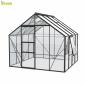 Preview: Vitavia Gewächshaus Meridian 1 6700 BxTxH 257x258x232cm ESG Glas 6,7m² schwarz