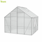 Preview: AKTION Vitavia Gewächshaus Meridian 1 6700 257x258 6mm HKP Alu eloxiert + 2 Dachlüfter