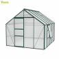 Preview: Vitavia Gewächshaus Meridian 1 8300 BxTxH 257x321x232cm 4mm HKP 8,3m² smaragd