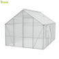 Preview: AKTION Vitavia Gewächshaus Meridian 1 9900 257x383 6mm HKP Alu eloxiert + 2 Dachlüfter