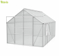 Preview: AKTION Vitavia Gewächshaus Meridian 2 11500 257x445 4mm HKP Alu eloxiert + 2 Dachlüfter