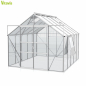 Preview: Vitavia Gewächshaus Meridian 2 8300 BxTxH 257x321x232cm 8,3m² ESG Alu eloxiert