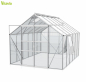 Preview: Vitavia Gewächshaus Meridian 2 9900 BxTxH 257x383x232cm ESG Glas Alu eloxiert