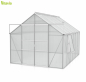 Preview: AKTION Vitavia Gewächshaus Meridian 2 9900 257x383 6mm HKP Alu eloxiert + 2 Dachlüfter