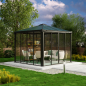 Preview: Palram-Canopia geschlossener Aluminium Pavillon LEDRO 3000 3x3m Polycarbonat/Acryl