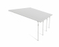 Preview: Palram-Canopia Terrassenüberdachung Feria 4x6 weiß TxB 386x606cm 8mm HKP