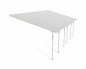 Preview: Palram-Canopia Terrassenüberdachung Feria 4x8 weiß TxB 386x850cm 8mm HKP