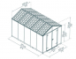 Preview: Palram-Canopia Gerätehaus RUBICON 8x12 BxT 237x377cm 8,6m² Polycarbonat 10mm grau