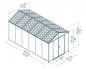 Preview: Palram-Canopia Gerätehaus RUBICON 8x15 BxT 237x452cm 10m² Polycarbonat 10mm grau