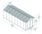Preview: Palram-Canopia Gerätehaus RUBICON 8x20 BxT 237x602cm 13,7m² Polycarbonat 10mm grau