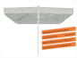 Preview: Schneider Marktschirm Quadro 300x300cm Seilzug Stock 55mm wasserfest hellgrau