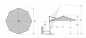 Preview: Doppler/Derby Pendelschirm Ravenna 400cm Ampelschirm Natur + Ständerkreuz