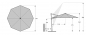 Preview: Doppler Derby Ampelschirm Pendelschirm Ravenna Smart 300cm Anthra + Ständer