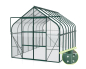Preview: SET Vitavia Gewächshaus Diana 11500 ESG BxT 264x445cm smaragd + Fundamentsrahmen