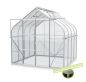 Preview: SET Vitavia Gewächshaus Diana 6700 ESG BxT 264x258cm eloxiert + Fundamentsrahmen