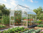Preview: SET Vitavia Gewächshaus Diana 8300 ESG BxT 264x321cm eloxiert + Fundamentsrahmen