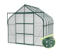 Preview: SET Vitavia Gewächshaus Diana 8300 4mm HKP 264x321cm smaragd + Fundamentsrahmen