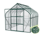 Preview: SET Vitavia Gewächshaus Diana 9900 ESG BxT 264x383cm smaragd + Fundamentsrahmen