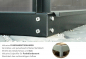 Mobile Preview: SET Vitavia Gewächshaus Meridian 1 8300 2,5x3,2 4mm HKP schwarz + Fundamentsrahmen