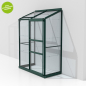 Preview: SET Vitavia Anlehngewächshaus Ida 900 BxT 131x69 ESG Glas smaragd + Fundament