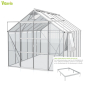 Preview: SPARSET Vitavia Gewächshaus Jupiter 9900 ESG Glas 2,5x3,8 eloxiert + Fundamentsrahmen