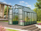 Preview: AKTION Vitavia Gewächshaus Jupiter 9900 257x383 HKP 6mm Alu smaragd + 2 Dachlüfter gratis