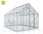 Preview: SPARSET Vitavia Gewächshaus Meridian 1 8300 ESG Glas eloxiert + Fundament + 2 Dachlüfter