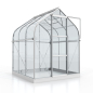Preview: SET Vitavia Gewächshaus Orion 3800 ESG Glas 202x195cm eloxiert + Fundamentsrahmen