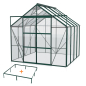 Preview: SPARSET Vitavia Gewächshaus Uranus 6700 ESG Glas 257x258 smaragd + Fundamentsrahmen