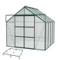Preview: SPARSET Vitavia Gewächshaus Uranus 6700 6mm HKP 257x258 smaragd + Fundamentsrahmen