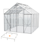 Preview: SPARSET Vitavia Gewächshaus Uranus 8300 ESG Glas 2,5x3,2 eloxiert + Fundamentsrahmen