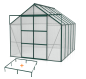 Preview: SPARSET Vitavia Gewächshaus Uranus 8300 6mm HKP 257x321 smaragd + Fundamentsrahmen