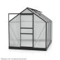 Preview: Vitavia Gewächshaus Venus 5000 BxTxH 195x257x197cm 5m² 4mm HKP Alu schwarz