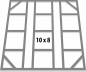 Preview: Globel Fundamentbodenrahmen 10x8 für Gerätehaus Dream 108 + Tower 108 (295x237cm)