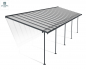 Preview: Palram-Canopia Terrassenüberdachung SIERRA 3x10.35 (299x1044cm) grau 6mm HKP klar