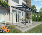 Preview: Palram-Canopia Terrassenüberdachung SIERRA 3x4.25 (299x434cm) grau 6mm HKP klar