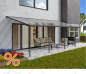Preview: Palram-Canopia Terrassenüberdachung SIERRA 3x7.30 (299x739cm) grau 6mm HKP klar